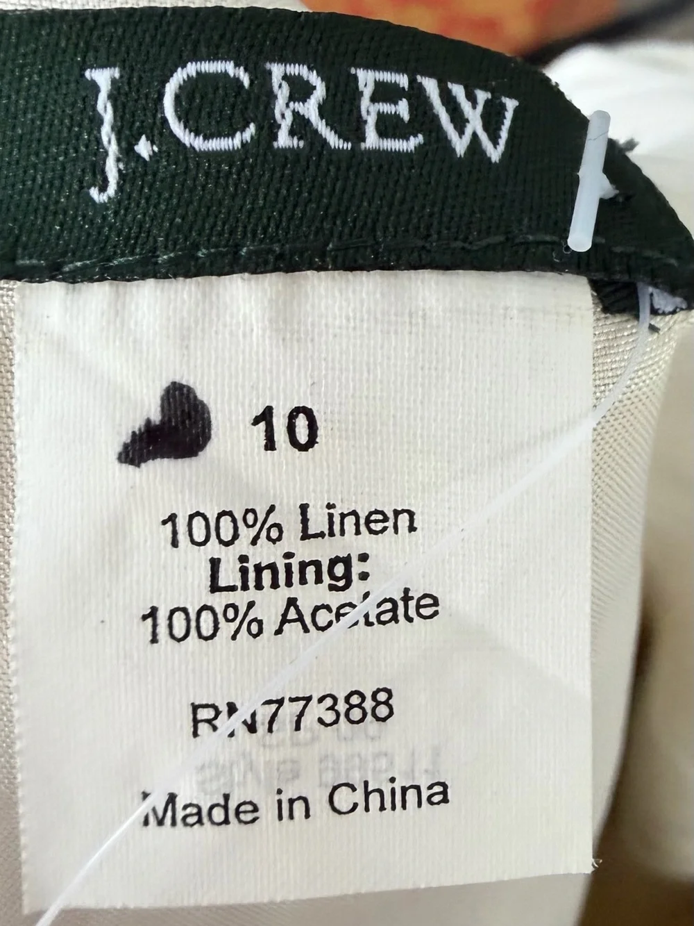 J. Crew Tan and White Patterned Sleeveless V-Neck Dress